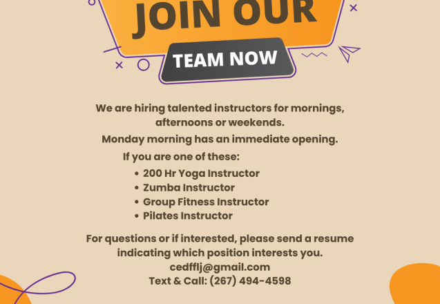 We are looking for talented Instructors!